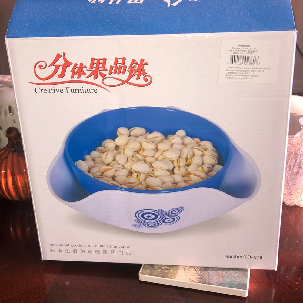 Pistachio Bowl With Shell Storage